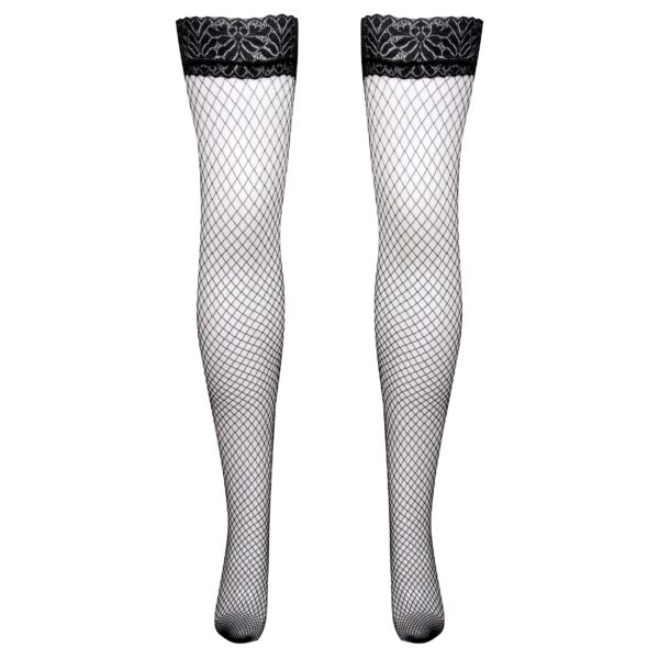 جوراب ساق بلند زنانه ماییلدا مدل زنبوری فیشنت کد 4922-4315 رنگ مشکی