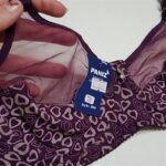 ست شورت و سوتین زنانه پانیذ مدل فنردار قلبی کد 9046 رنگ بنفش تیره