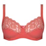 سوتین زنانه اما مدل فنردار دانتل کد 4921-3100 رنگ گلبهی