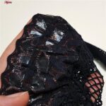 جوراب ساق بلند زنانه ماییلدا مدل زنبوری فیشنت کد 4922-4315 رنگ مشکی