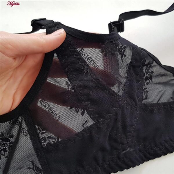 سوتین زنانه اما مدل گنی جلو قزن دار کد 470028-3651NEW رنگ مشکی