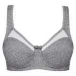 سوتین زنانه اما مدل بدون فنر کد 4928-4100 رنگ خاکستری روشن