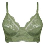 سوتین زنانه کارنا رز مدل فنردار کش پهن گیپوری کد 4934-332 رنگ سبز