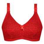 سوتین زنانه پانیذ مدل بدون فنر کد 66353 رنگ قرمز