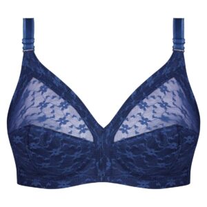 سوتین زنانه پانیذ مدل بدون فنر کد 66500 رنگ سرمه ای