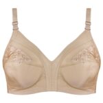 سوتین زنانه بارانه مدل بدون فنر کد 123 رنگ کرم