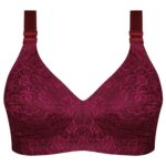 سوتین زنانه ماییلدا مدل بدون فنر کد 4779 رنگ زرشکی