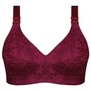 سوتین زنانه ماییلدا مدل بدون فنر کد 4779 رنگ زرشکی