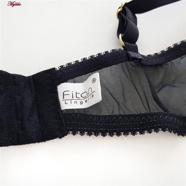 ست شورت و سوتین زنانه فیتن فرخ زادی مدل فنردار گیپور کد 4952-3 رنگ مشکی