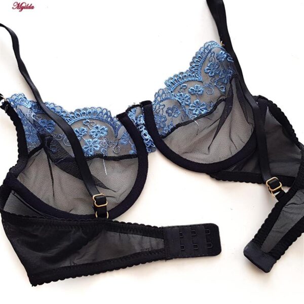 ست شورت و سوتین زنانه فیتن فرخ زادی مدل فنردار گیپور کد 4952-3 رنگ مشکی