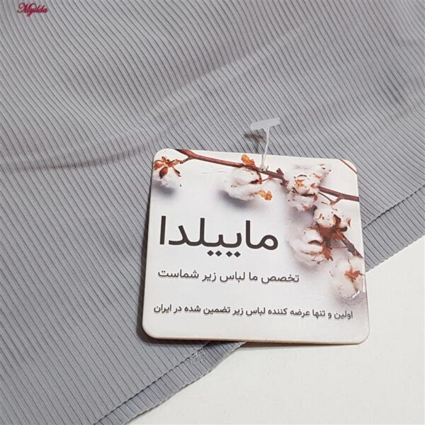 نیم تنه ورزشی زنانه ماییلدا مدل پشت گیپور پددار کد 4984 رنگ طوسی