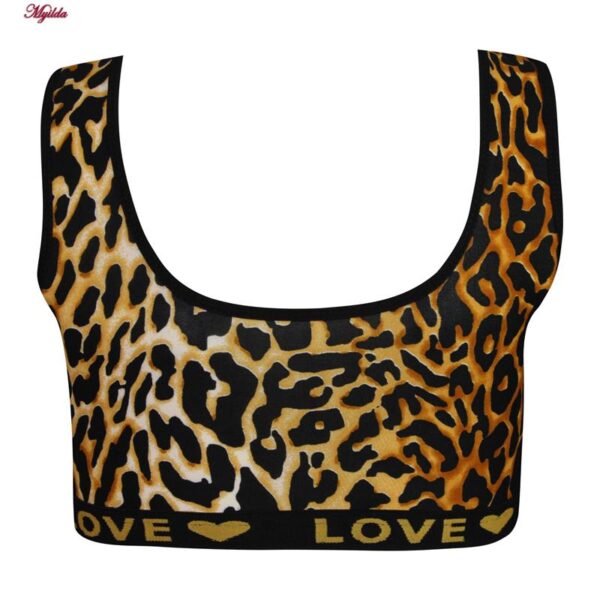 نیم تنه زنانه ماییلدا مدل پددار بی فنر پلنگی کد 4962