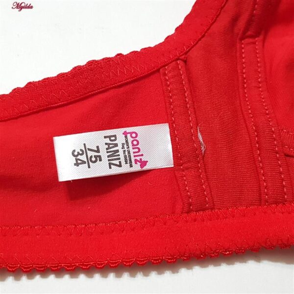 سوتین زنانه پانیذ مدل بدون فنر کد 66368 رنگ قرمز