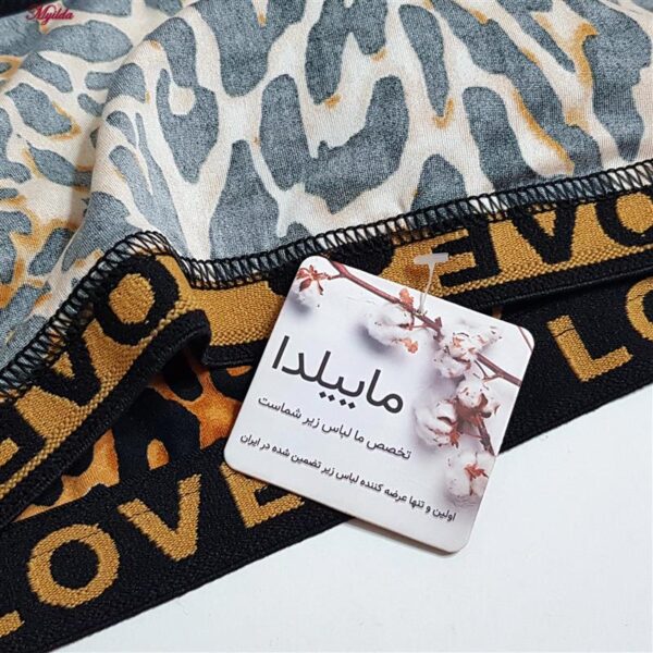 نیم تنه زنانه ماییلدا مدل پددار بی فنر پلنگی کد 4962