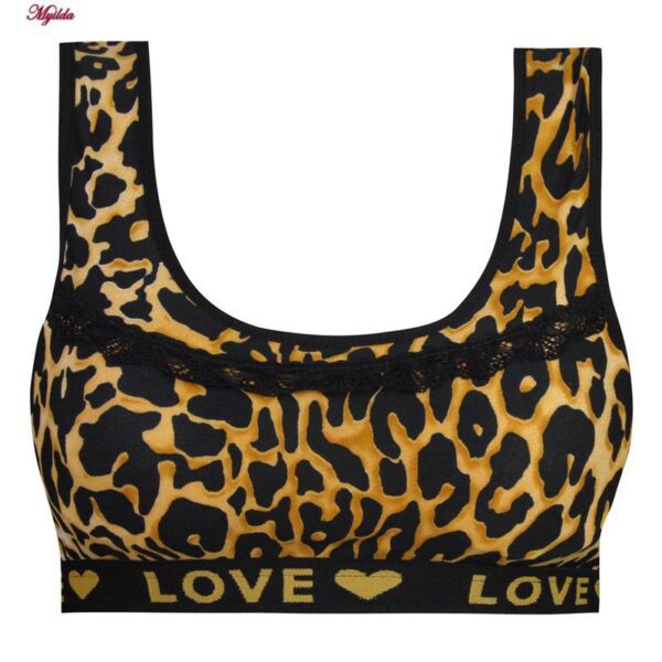 نیم تنه زنانه ماییلدا مدل پددار بی فنر پلنگی کد 4962