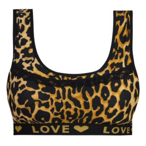 نیم تنه زنانه ماییلدا مدل پددار بی فنر پلنگی کد 4962