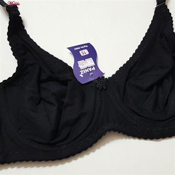 سوتین زنانه پانیذ مدل فنردار کد 66386 رنگ مشکی