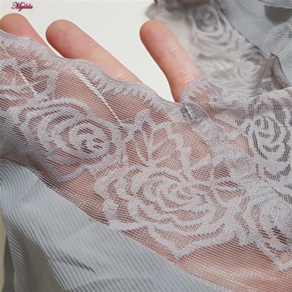 نیم تنه ورزشی زنانه ماییلدا مدل پشت گیپور پددار کد 4984 رنگ طوسی