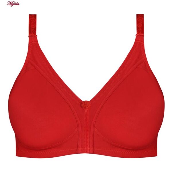 سوتین زنانه پانیذ مدل بدون فنر کد 66368 رنگ قرمز