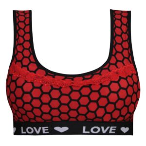 نیم تنه زنانه ماییلدا مدل پددار بدون فنر کد 4962 رنگ قرمز