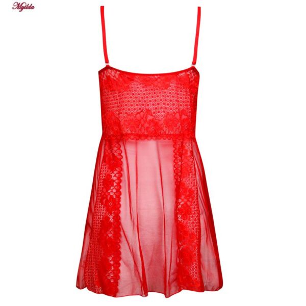 لباس خواب زنانه لاو سکرت مدل گیپوری کد 5025-1098 رنگ قرمز