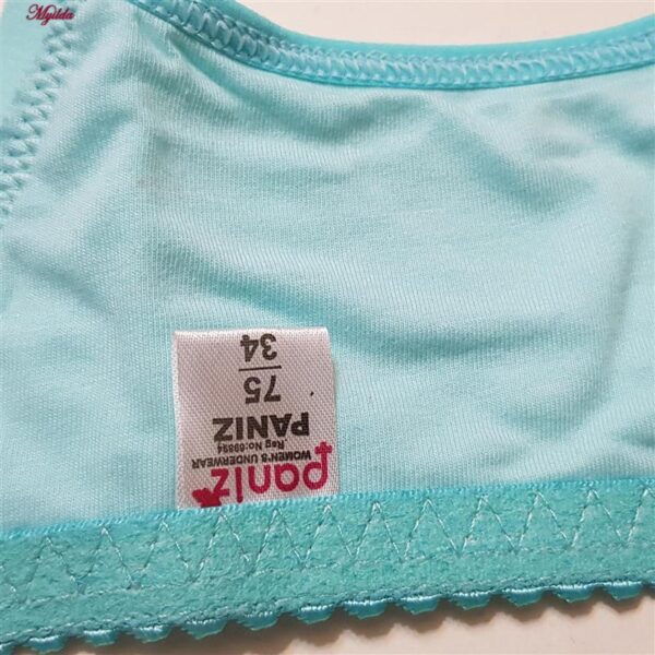 ست شورت و سوتین زنانه پانیذ مدل فنردار 9046 رنگ آبی آسمانی