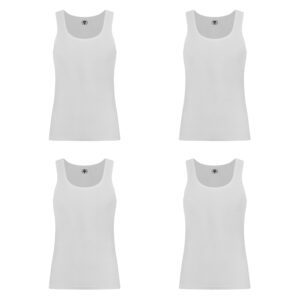 زیرپوش پسرانه برهان تن پوش مدل 01 رنگ سفید بسته 4 عددی