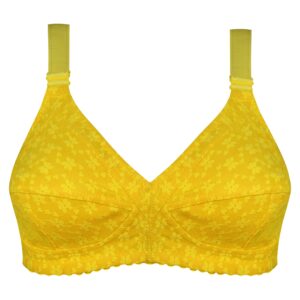 سوتین زنانه ماییلدا مدل شکوفه بدون فنر کد 5054 رنگ زرد