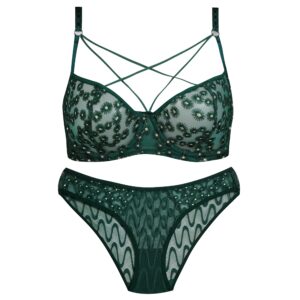 ست شورت و سوتین زنانه کارنا رز مدل فنردار کد 5031-2057 رنگ سبز