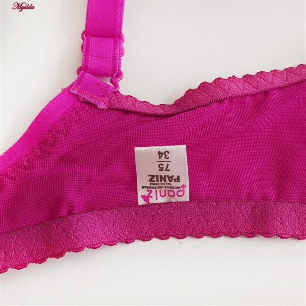 سوتین زنانه پانیذ مدل فنردار کد 66370-07 رنگ سرخابی