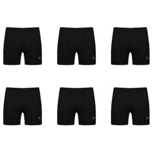 شورت پادار مردانه برهان تن پوش مدل 17-04 بسته 6 عددی رنگ مشکی