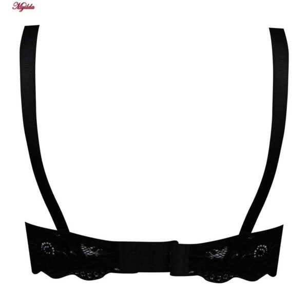سوتین زنانه ماییلدا مدل گوشواره ای فنردار کد 5076 رنگ مشکی