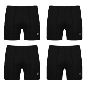 شورت پادار مردانه برهان تن پوش مدل 17-04 بسته 4 عددی رنگ مشکی