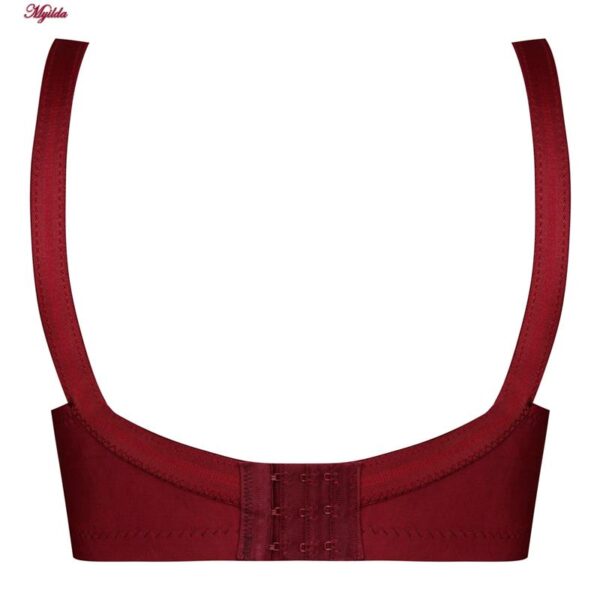 سوتین زنانه ماییلدا مدل بدون فنر کد 5053 رنگ زرشکی