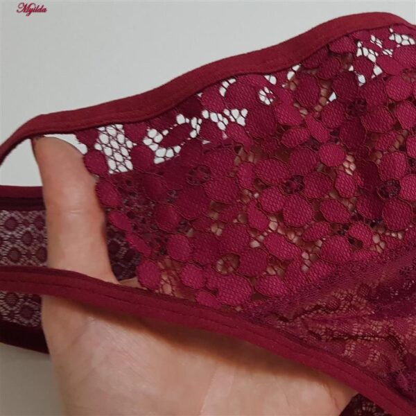 ست شورت و سوتین زنانه کارنا رز مدل فنردار کد 5032-2001 رنگ زرشکی