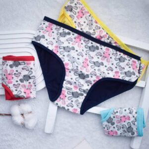 شورت خرگوش با گل و قلب ریز کد 5062 (مناسب 40-44) xl