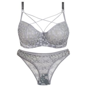 ست شورت و سوتین زنانه کارنا رز مدل فنردار کد 5031-2057 رنگ طوسی