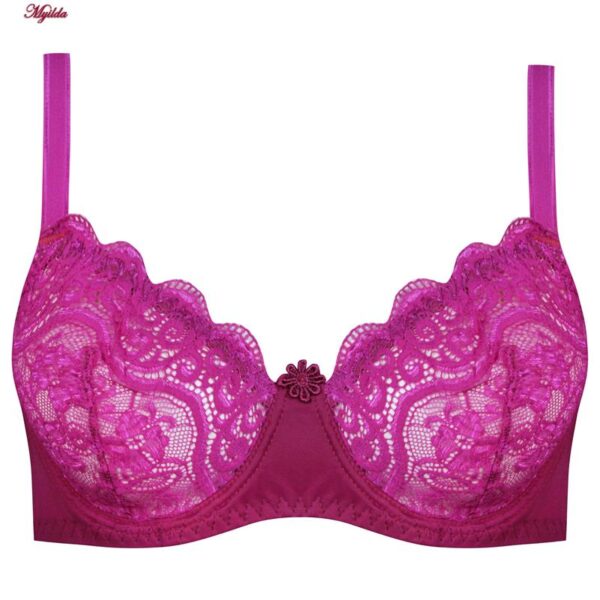 سوتین زنانه پانیذ مدل فنردار کد 66370-07 رنگ سرخابی