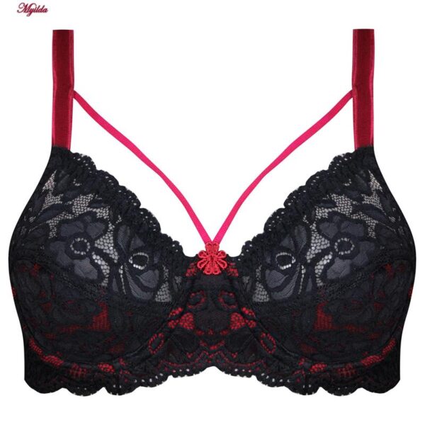 ست شورت و سوتین زنانه پانیذ مدل گیپور گلدار کد 9007 رنگ زرشکی