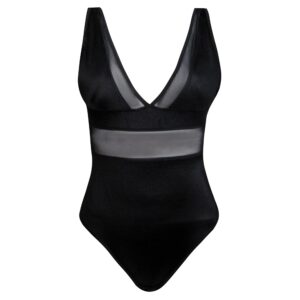 مایو زنانه رونیا مدل توری پددار کد 5027-710 رنگ مشکی