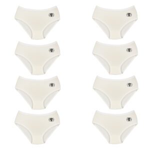 شورت زنانه برهان تن پوش مدل اسلیپ 03 بسته 8 عددی رنگ سفید