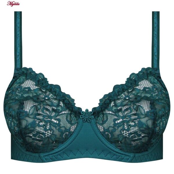 سوتین زنانه پانیذ مدل فنردار کد 66370-07 رنگ کله غازی