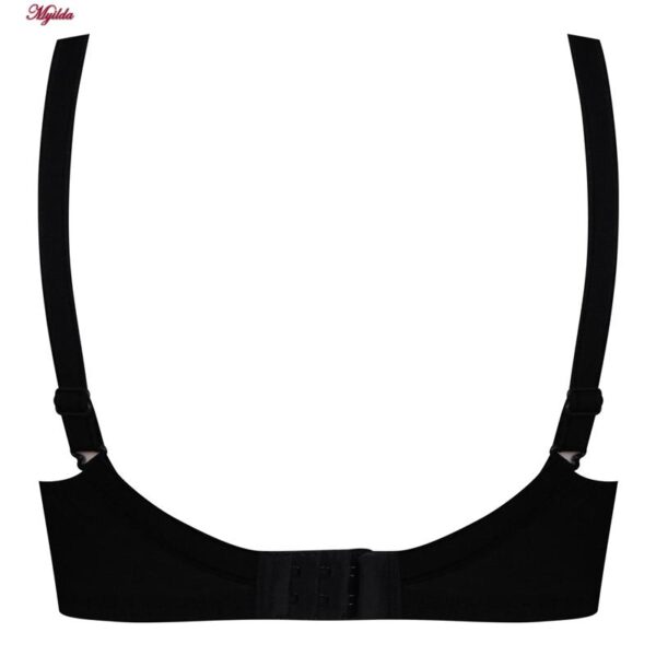 سوتین زنانه پانیذ مدل فنردار گیپوری کد 66397-2 رنگ مشکی