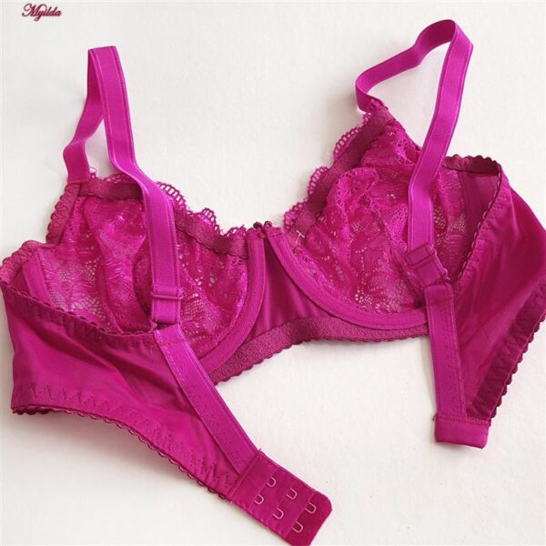 سوتین زنانه پانیذ مدل فنردار کد 66370-07 رنگ سرخابی