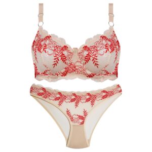 ست شورت و سوتین زنانه کارنا رز مدل فنردار کد 5033-2038 رنگ کرم