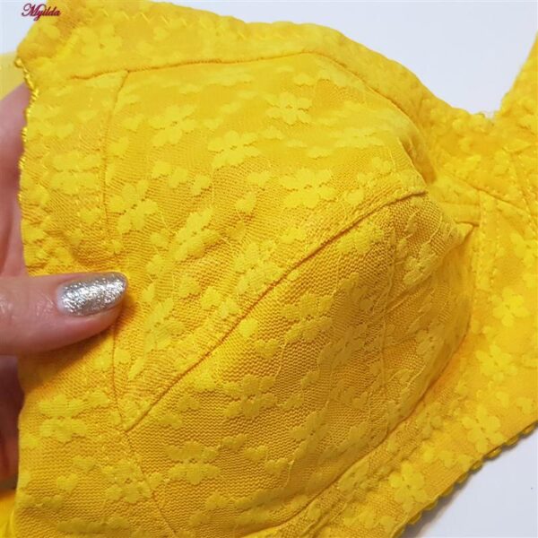 سوتین زنانه ماییلدا مدل شکوفه بدون فنر کد 5054 رنگ زرد