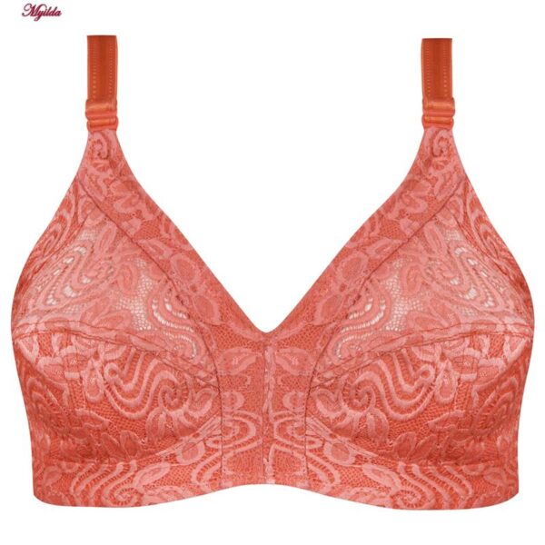 سوتین زنانه ماییلدا مدل بدون فنر کد 5047 رنگ گلبهی