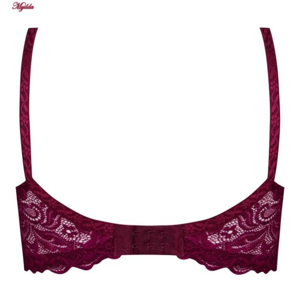 سوتین زنانه ماییلدا مدل بدون فنر کد 5036 رنگ زرشکی