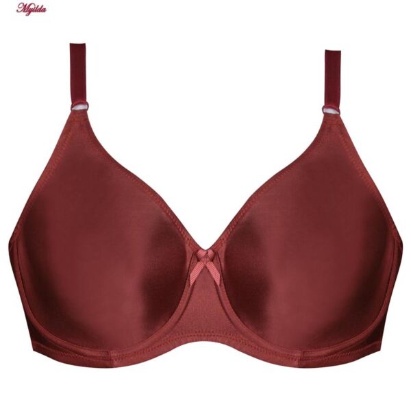 سوتین زنانه لین مدل فنردار کد 4680-741 رنگ زرشکی