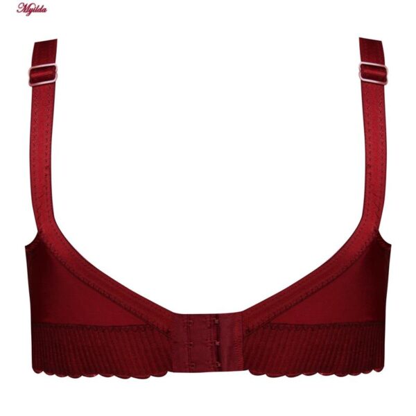 سوتین زنانه ماییلدا مدل دانتل پروانه کش کد 5058 رنگ زرشکی